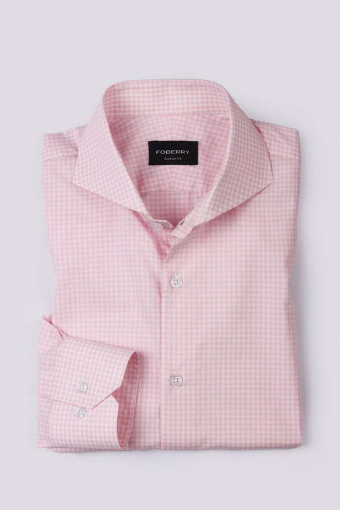 Soft Pink Gingham Shirt