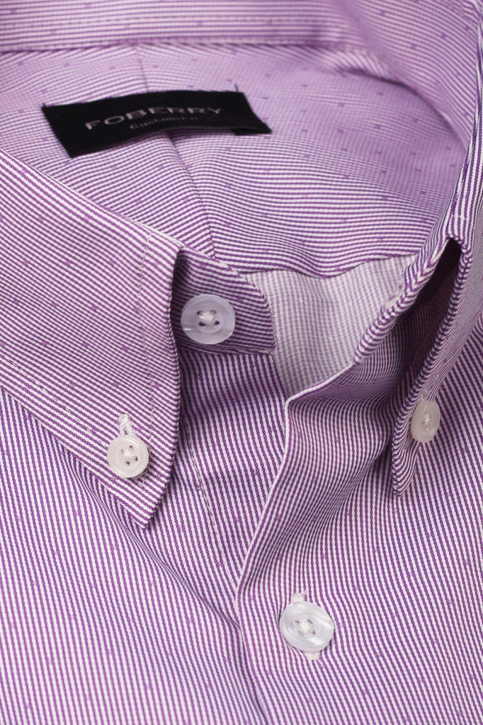 Lilac Structured Pinstripe Shirt