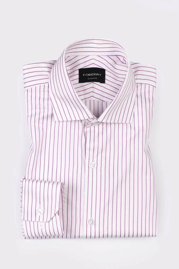 Magenta Pin Stripes Shirt
