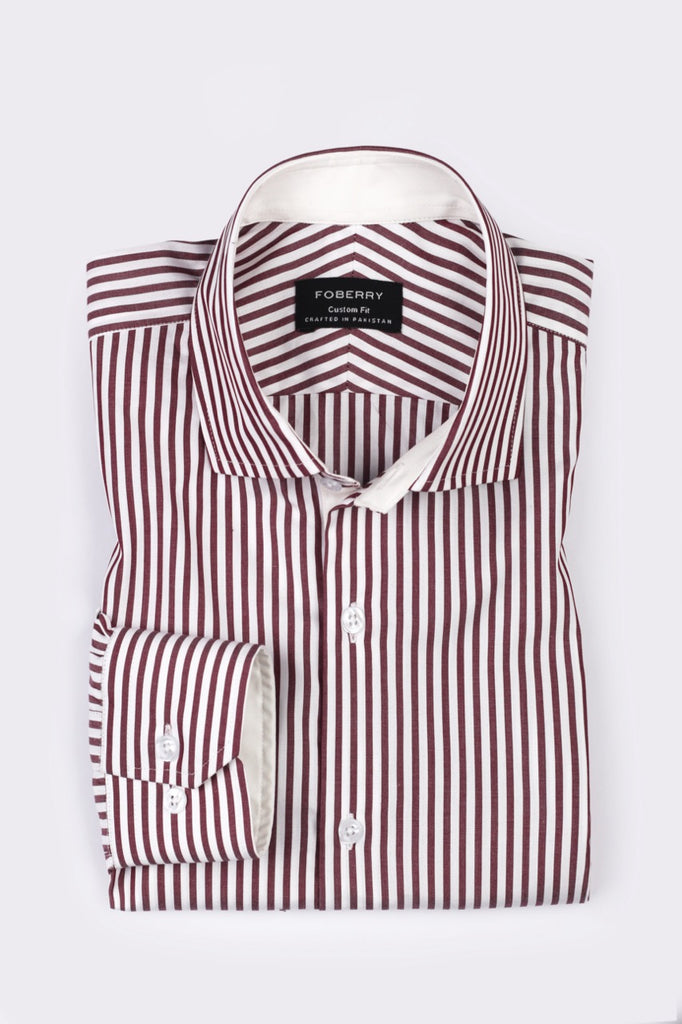 Burgundy Stripes Shirt