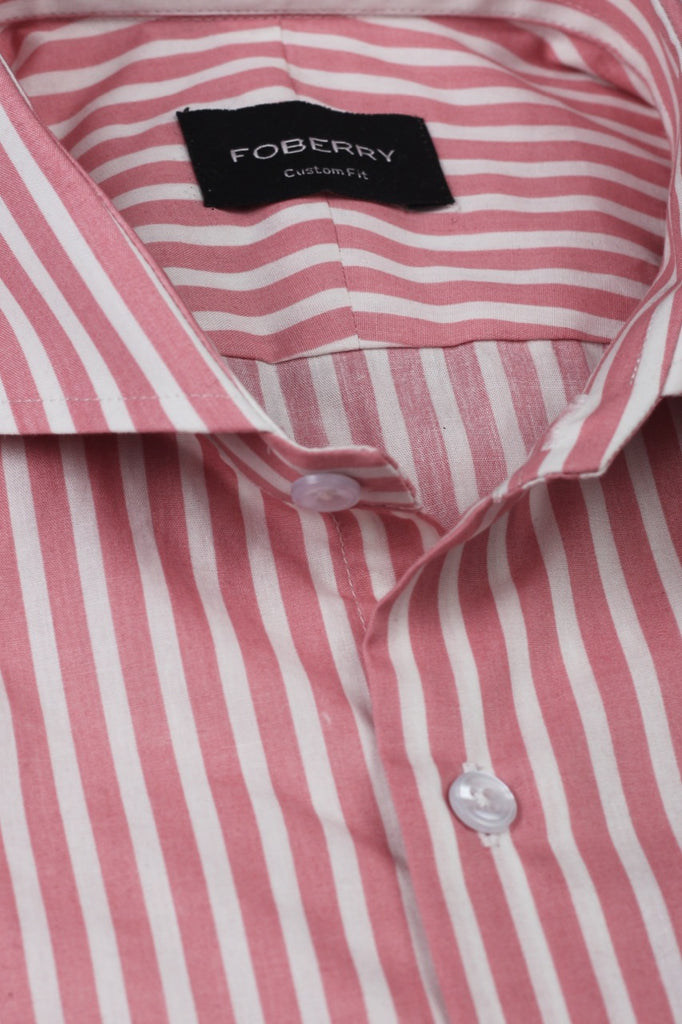 Pale Red Awning Striped Shirt