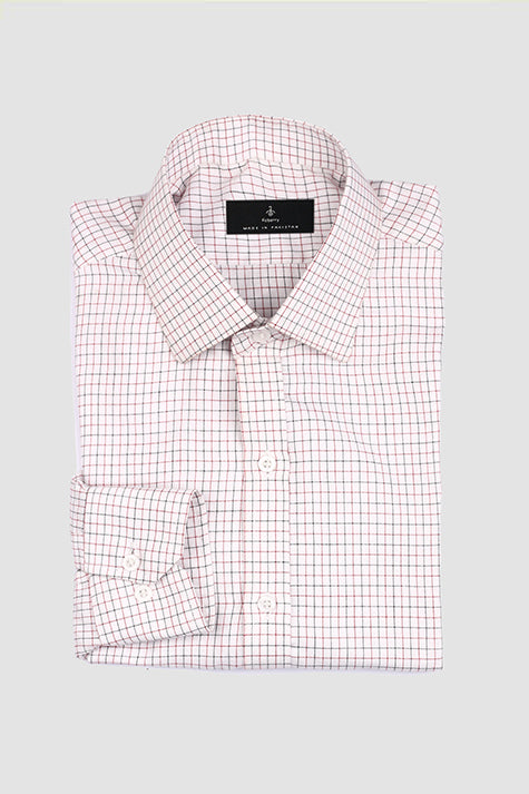 Black Red Dotted Check Shirt
