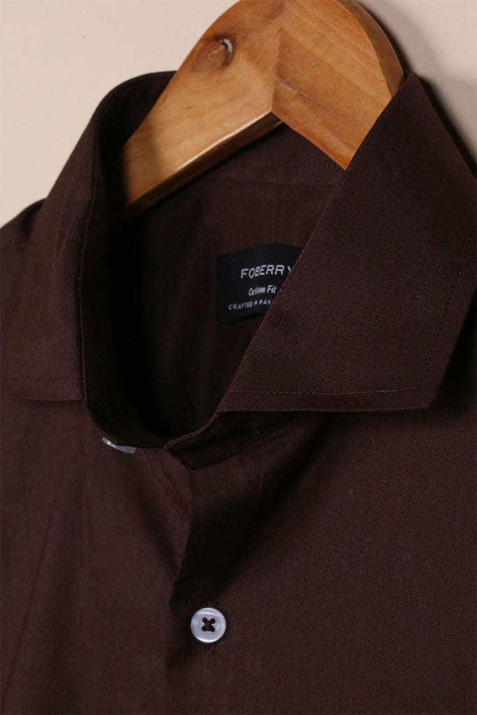 Chocolate Brown Cotton Linen Shirt