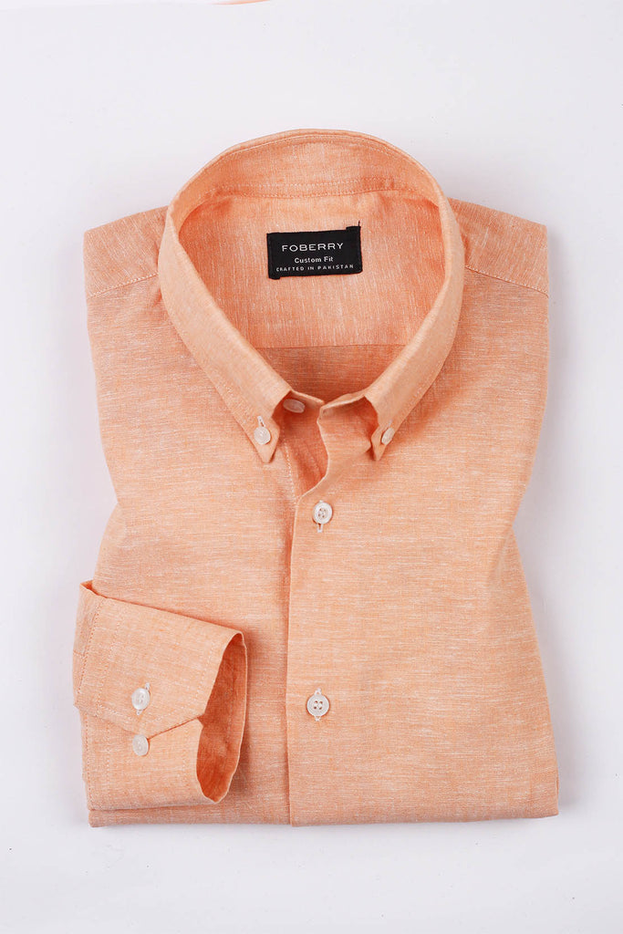 Peach Linen Shirt