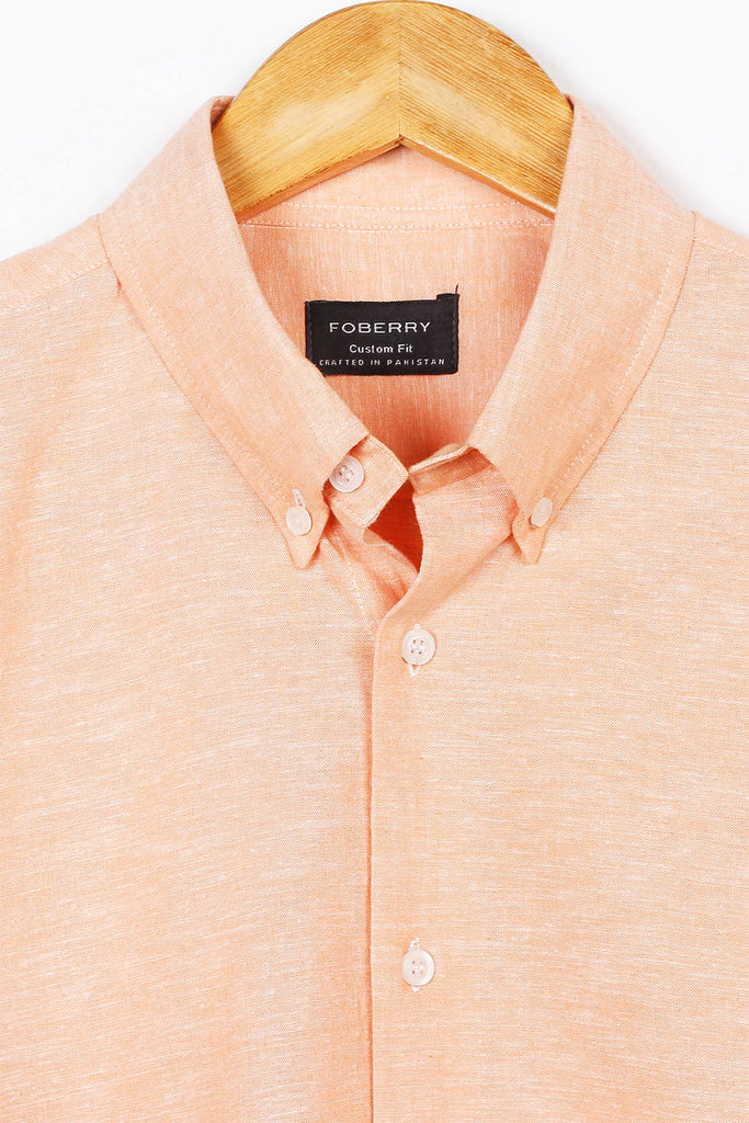 Peach Linen Shirt