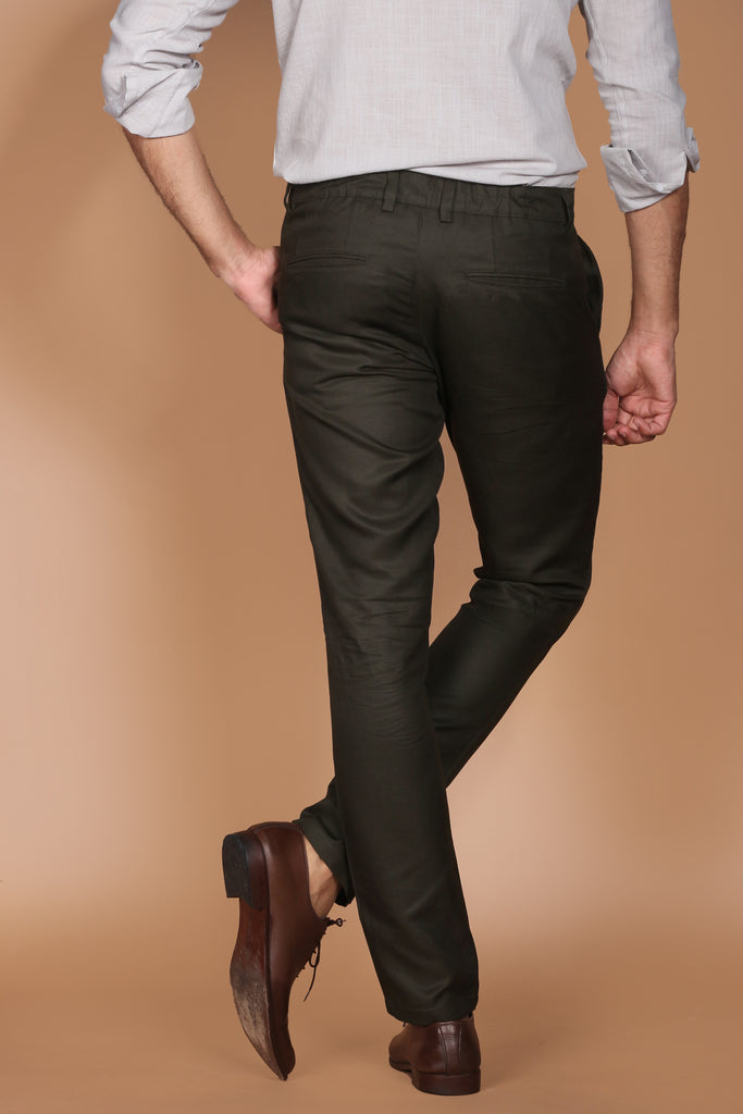 Hunter Green Linen Trouser