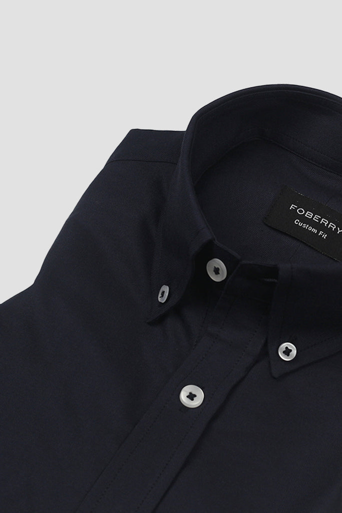 Crisp Midnight Blue Oxford Shirt