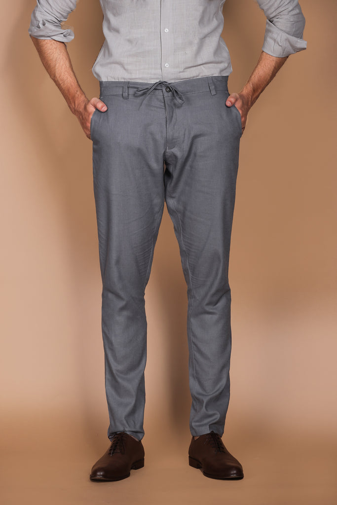 Slate Grey Linen Trouser