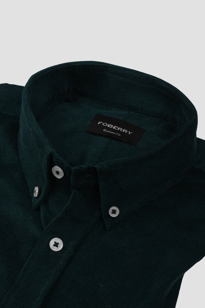 Bottle Green Corduroy Shirt