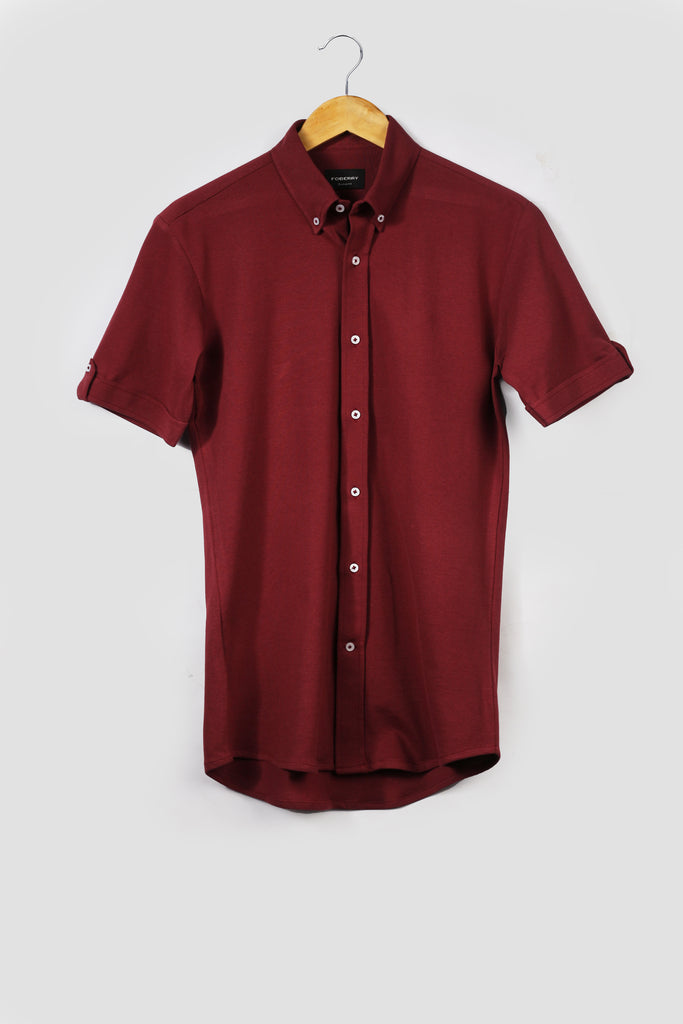Soft Maroon Pique Shirt