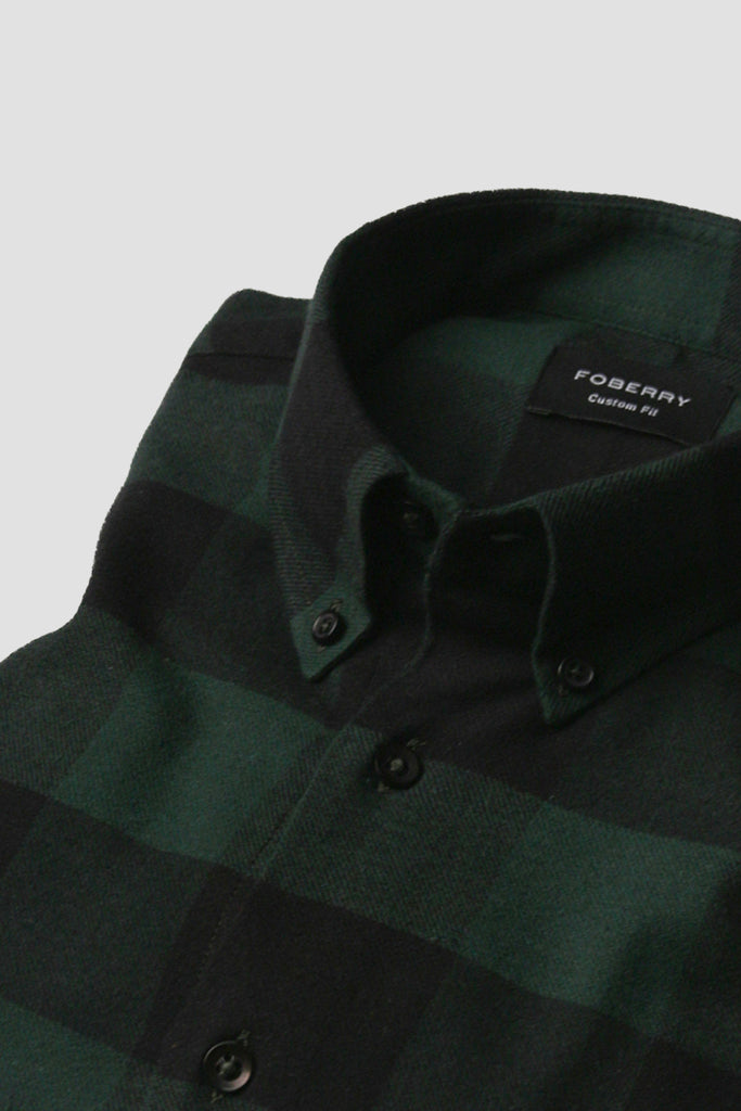 Amazon Green Tartan Winter Flannel Shirt