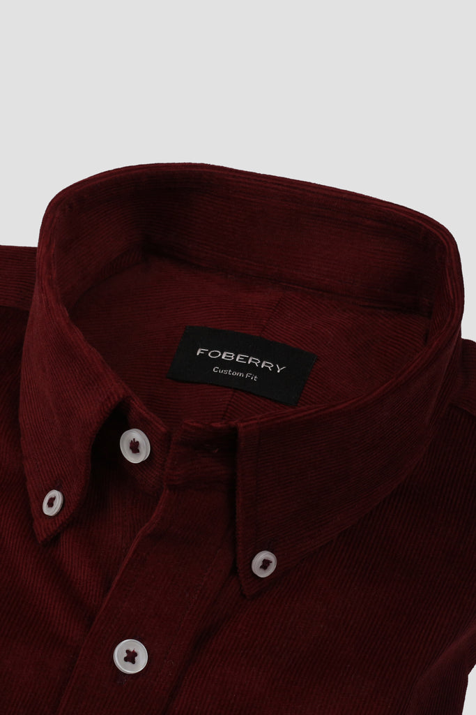 Burgundy Corduroy Shirt