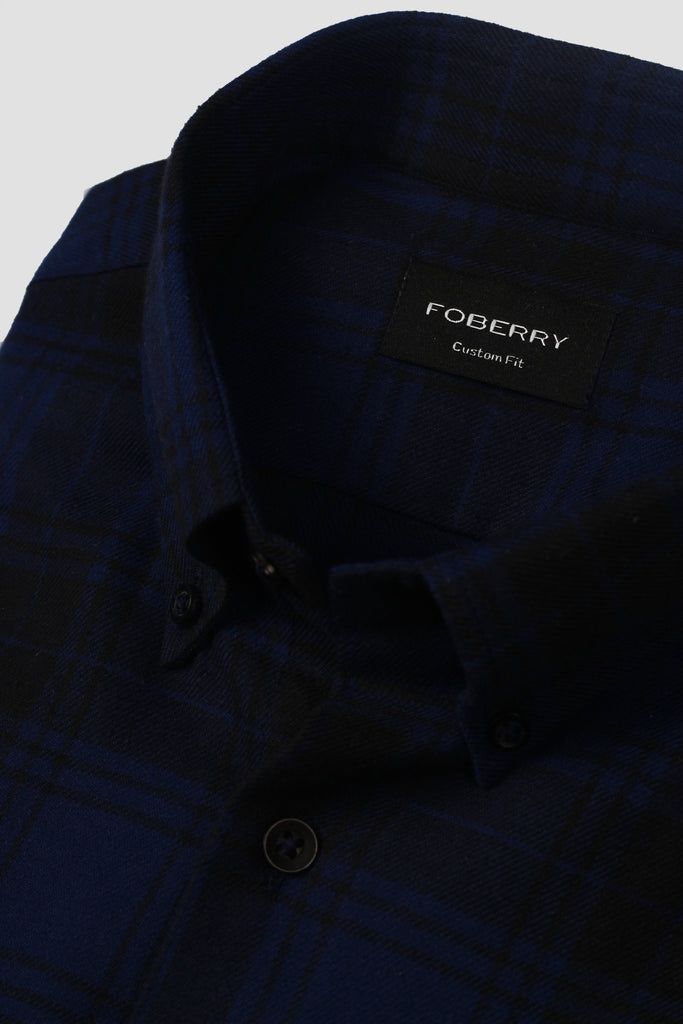 Blue Tartan Winter Flannel Shirt