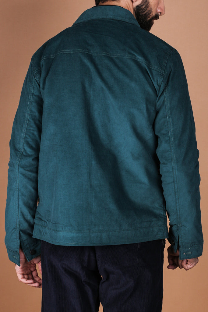 Zinc Green Corduroy Zipper Jacket