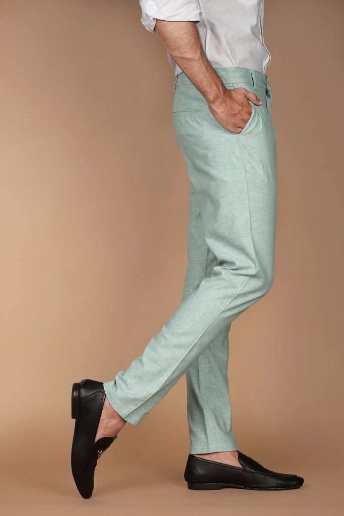 Pastel Green Linen Trouser