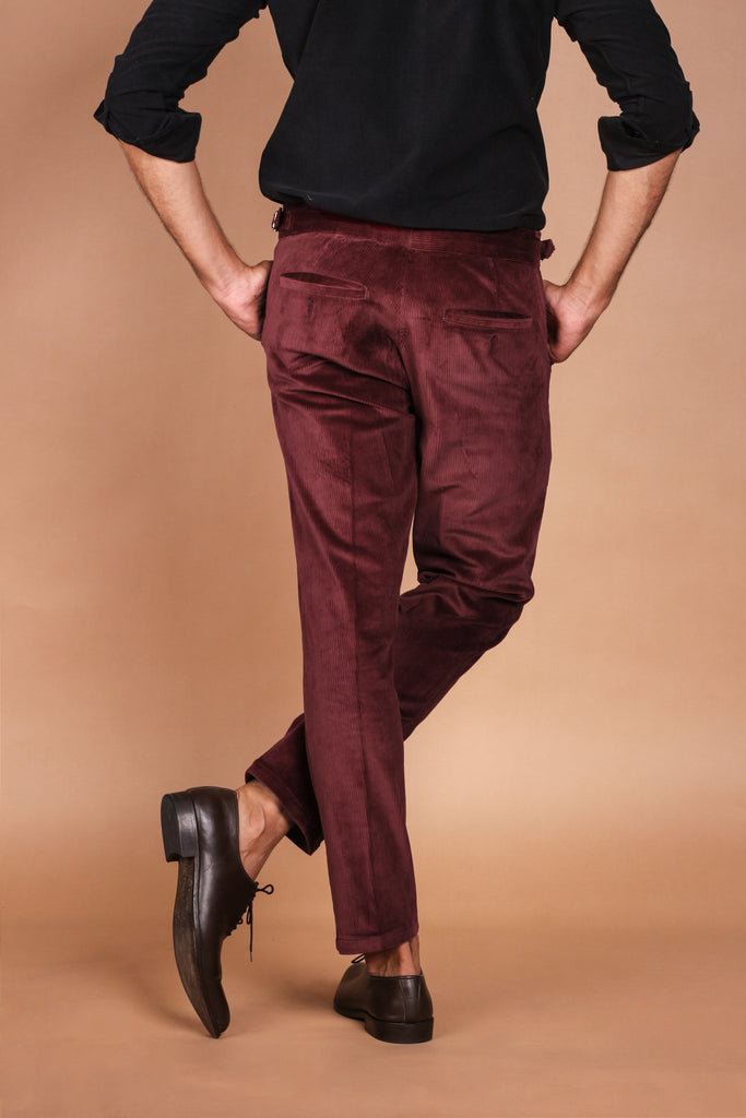 Burgundy Wide Wale Corduroy Trouser