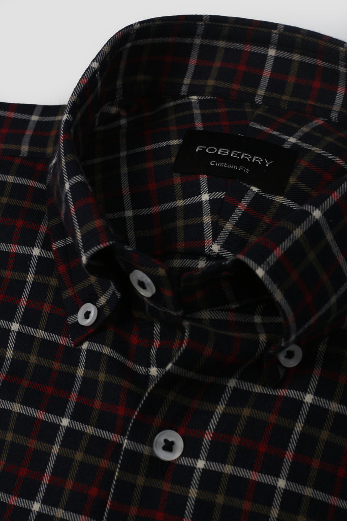 Blue Boxed Winter Flannel Shirt