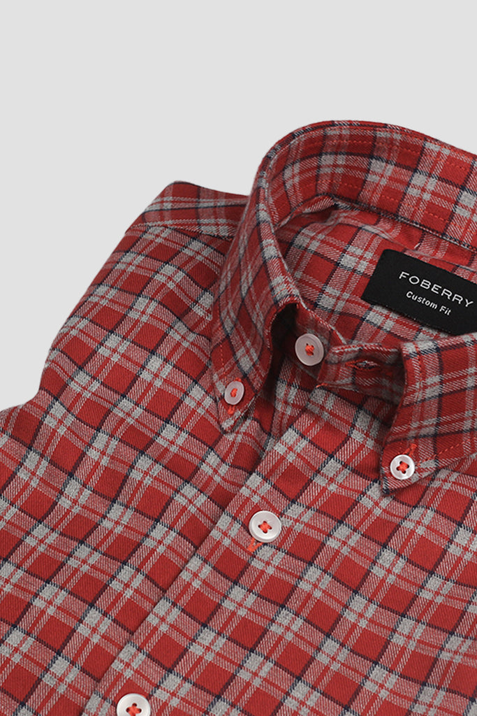 Mahogany Plaid Flannel Shirt