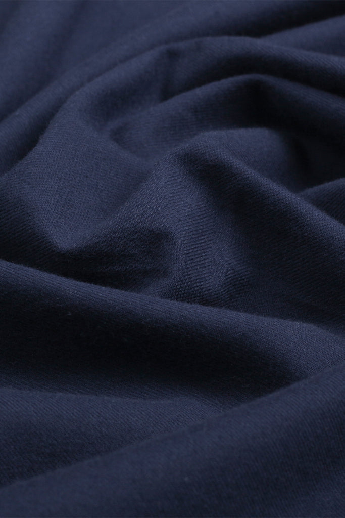 Navy Blue Brushed Winter Flannel