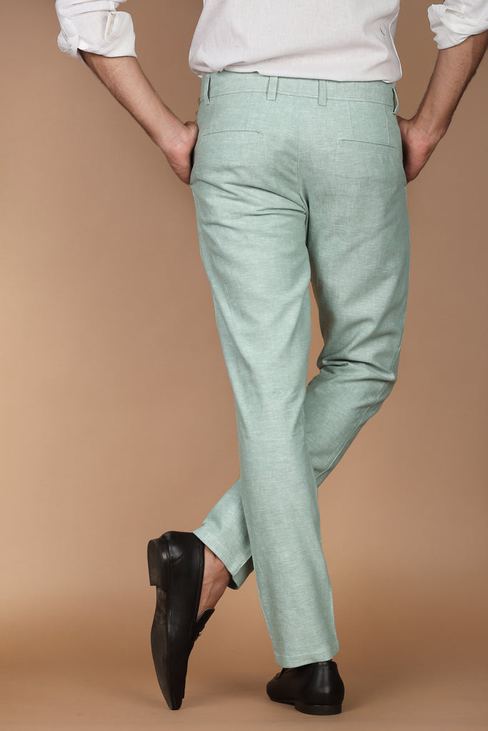 Pastel Green Linen Trouser