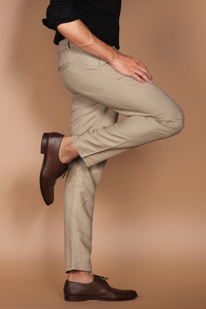 Beige Linen Trouser