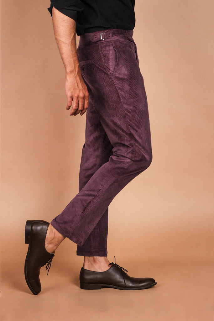 Muave Wide Wale Corduroy Trouser