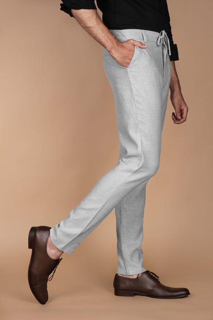 Ash Grey Linen Trouser