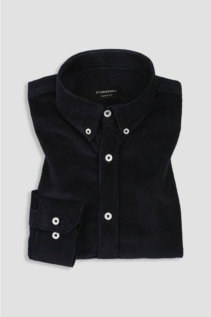 Midnight Blue Corduroy Shirt