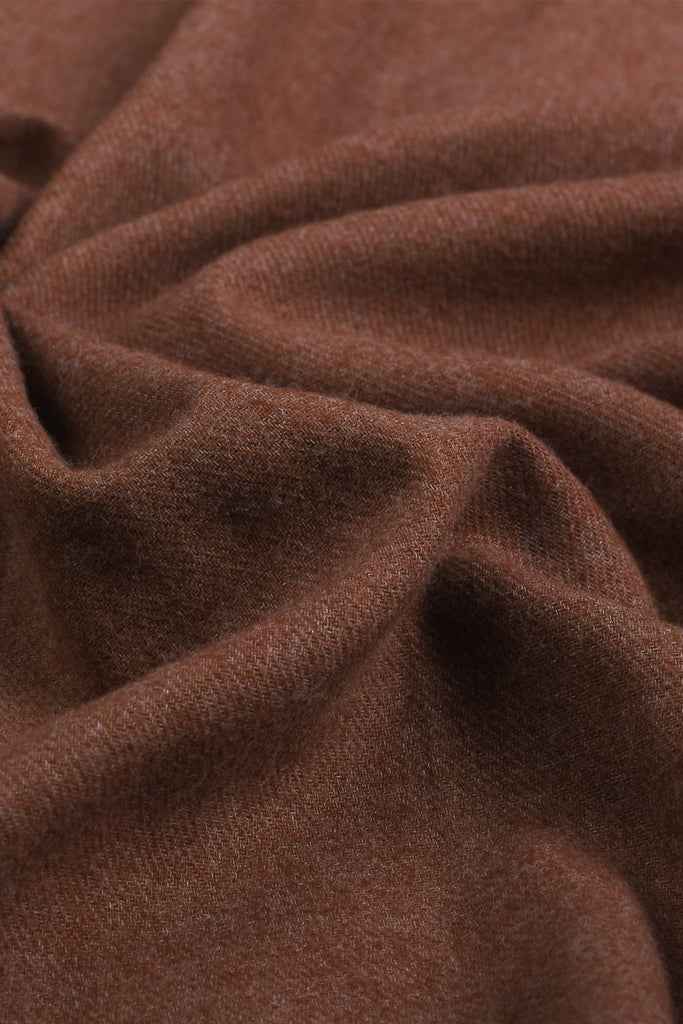 Mocha Brown Brushed Winter Flannel