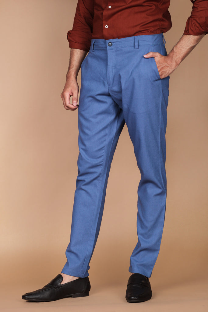 Lapis Blue Linen Trouser