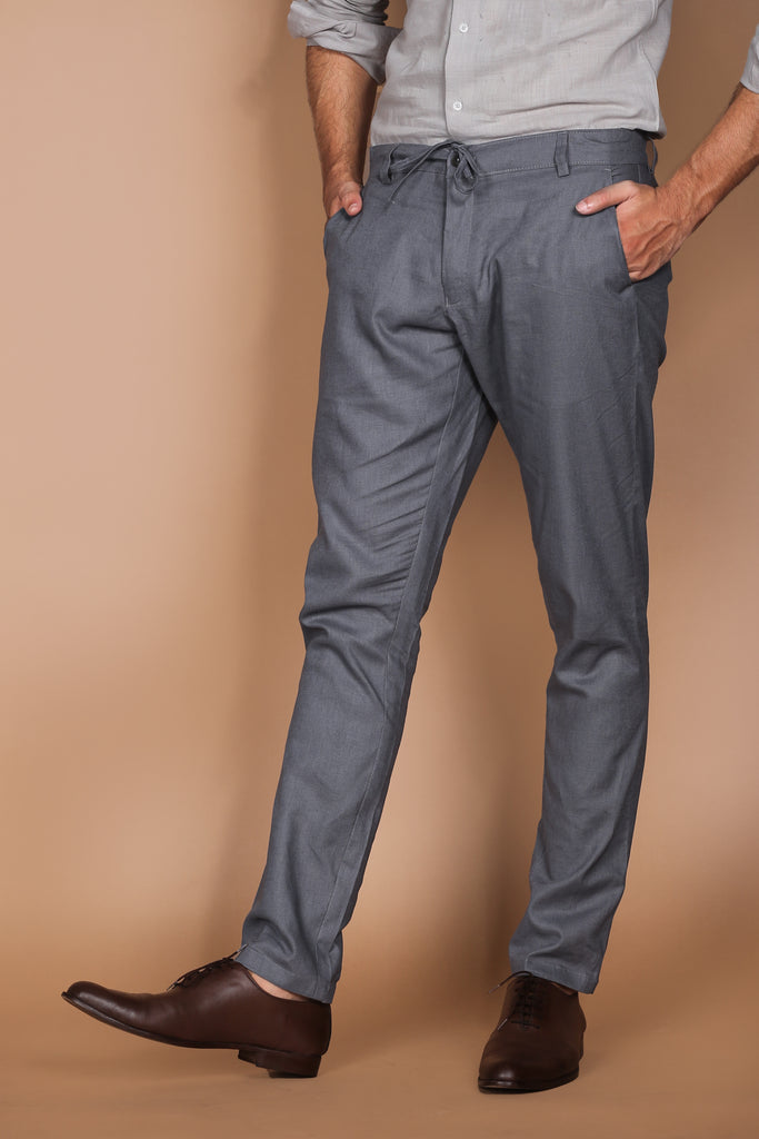 Slate Grey Linen Trouser