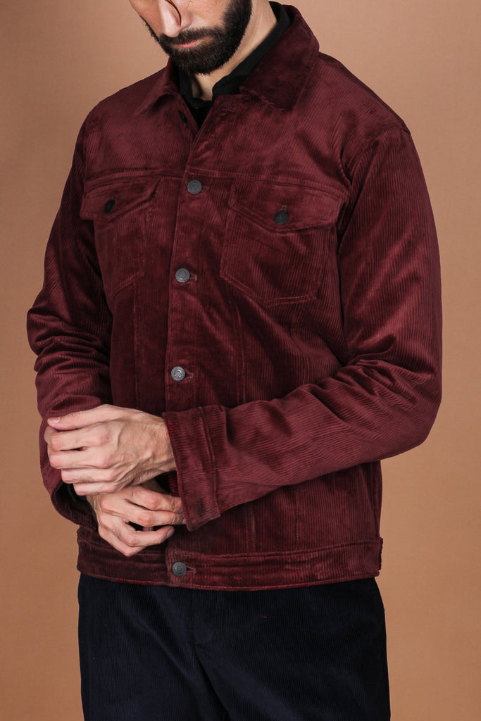 Burgundy Wide Wale Corduroy Jacket