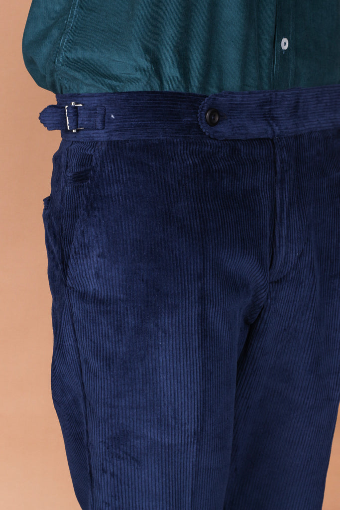 Ink Blue Wide Wale Corduroy Trouser