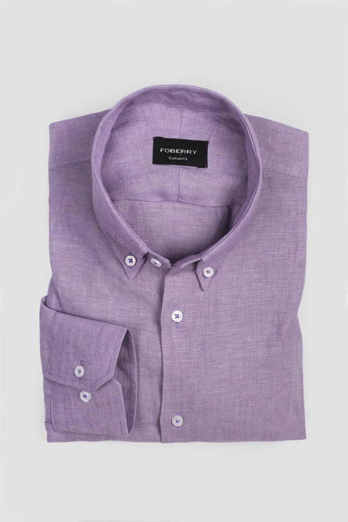 Soft Mauve Linen Shirt