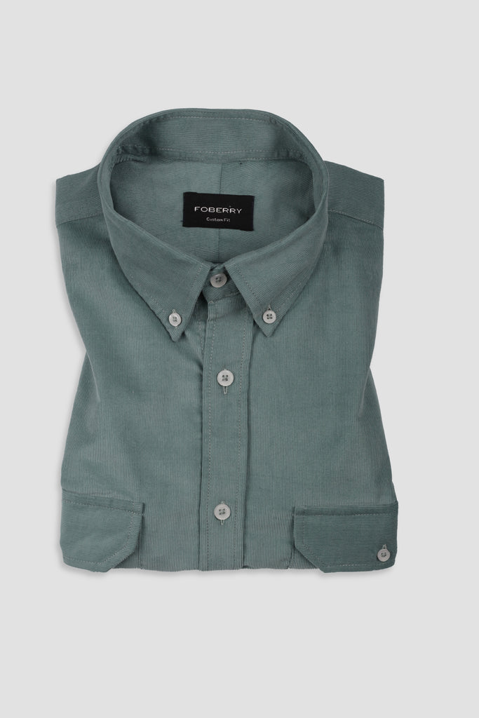 Sea Green Corduroy Shirt