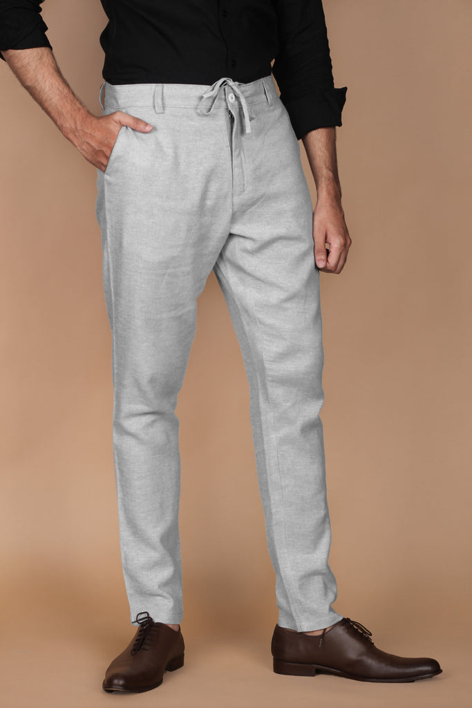 Ash Grey Linen Trouser