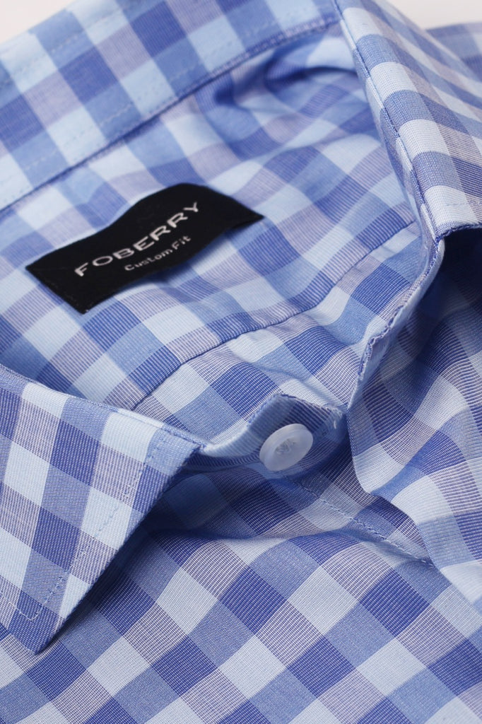 Dual Blue Box Gingham Shirt