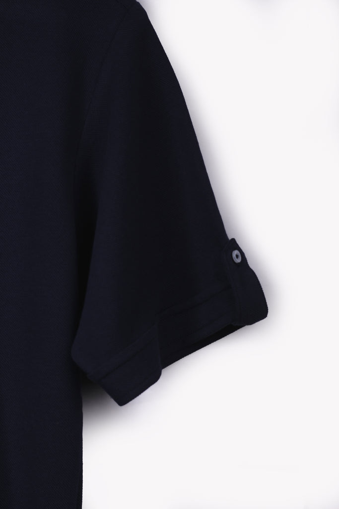 Soft Navy Blue Pique Shirt