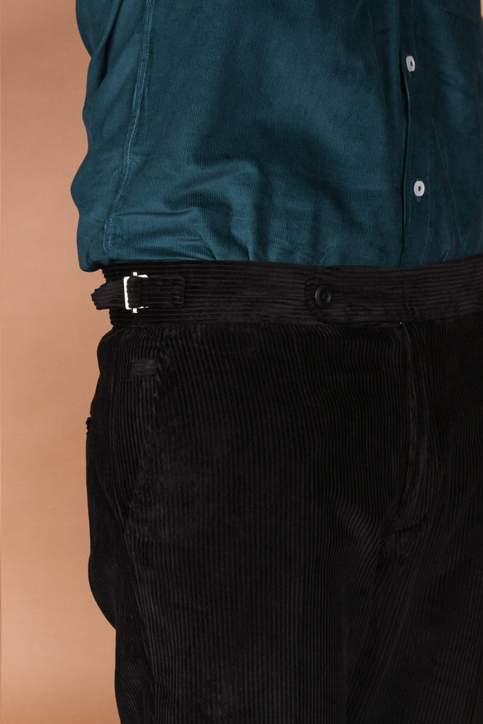 Black Wide Wale Corduroy Trouser