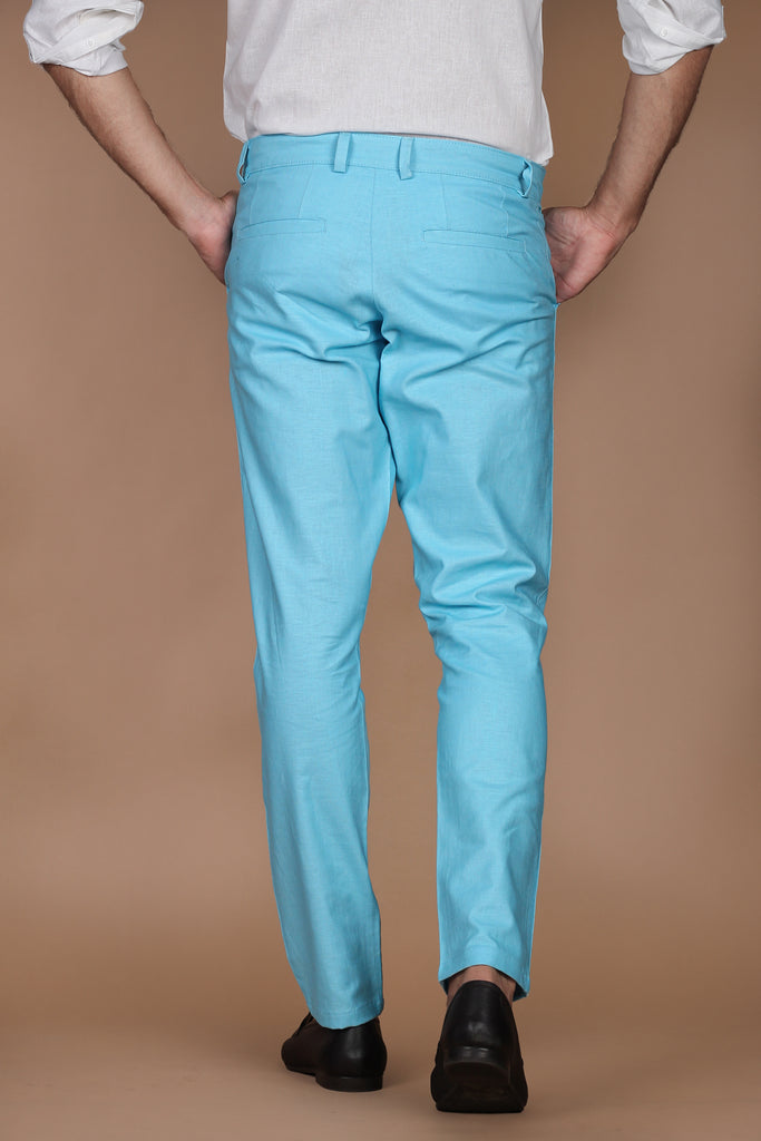 Maya Blue Linen Trouser