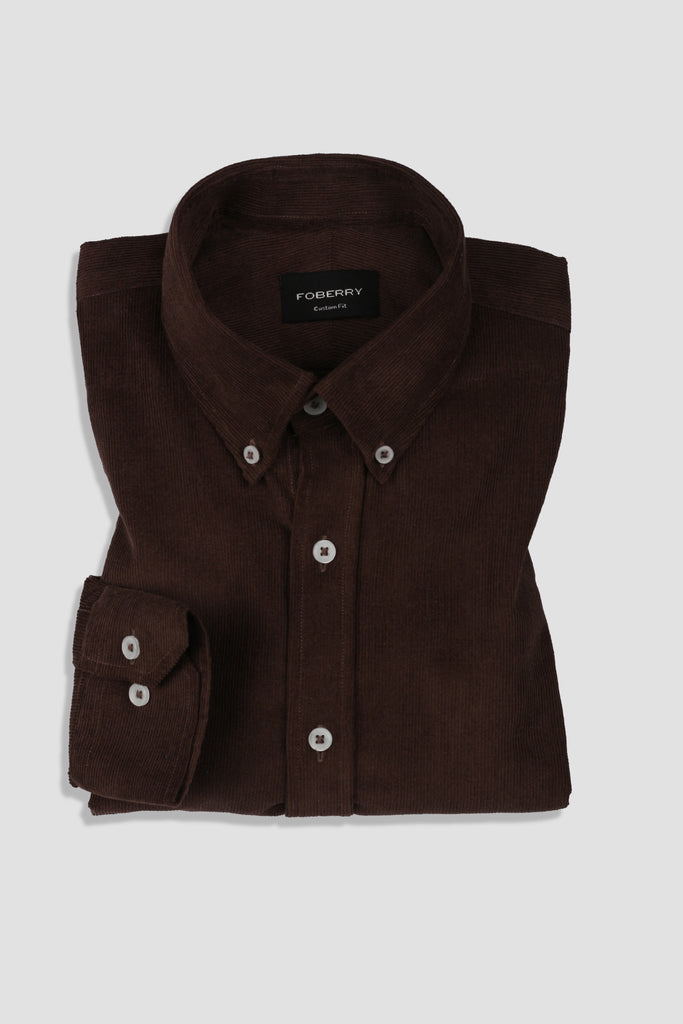 Mocha Brown Corduroy Shirt