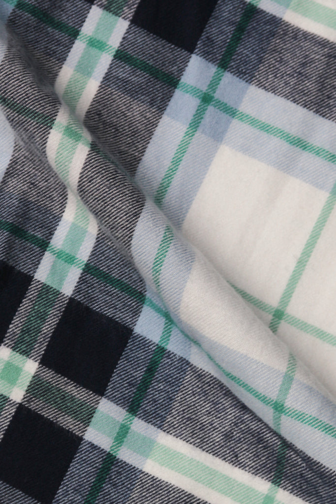 Blue Green Plaid Winter Flannel