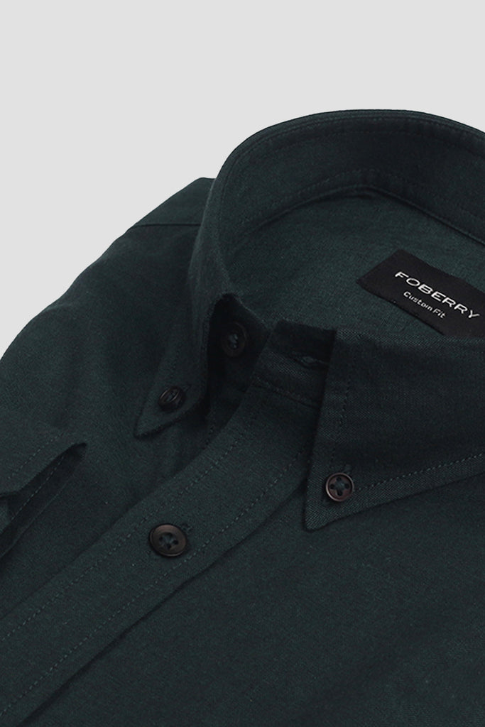 Bottle Green Brushed Winter Flannel Shirt