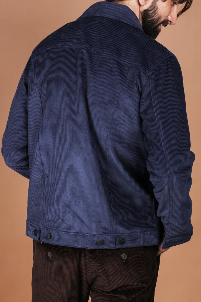 Navy Blue Wide Wale Jacket