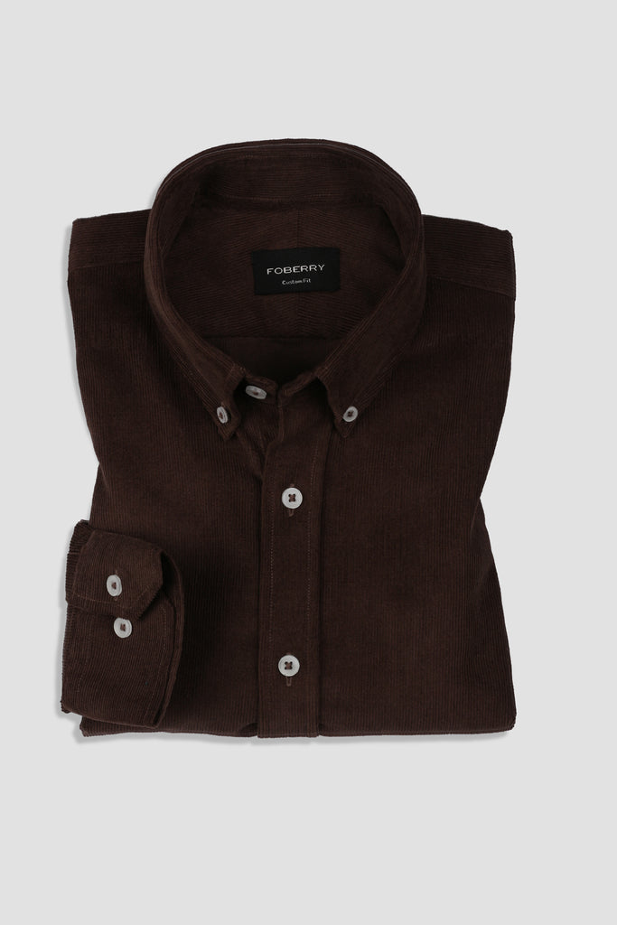 Mocha Brown Corduroy Shirt