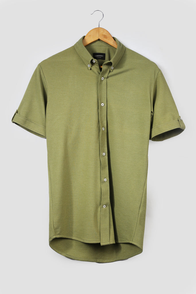 Seaweed Green Pique Shirt