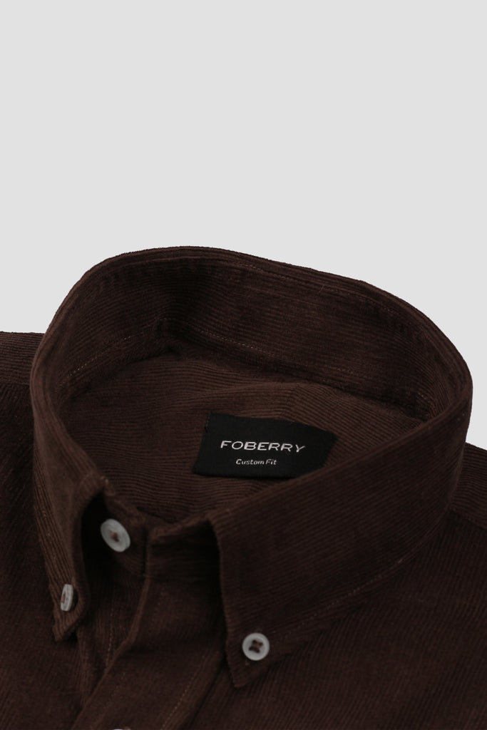 Mocha Brown Corduroy Shirt