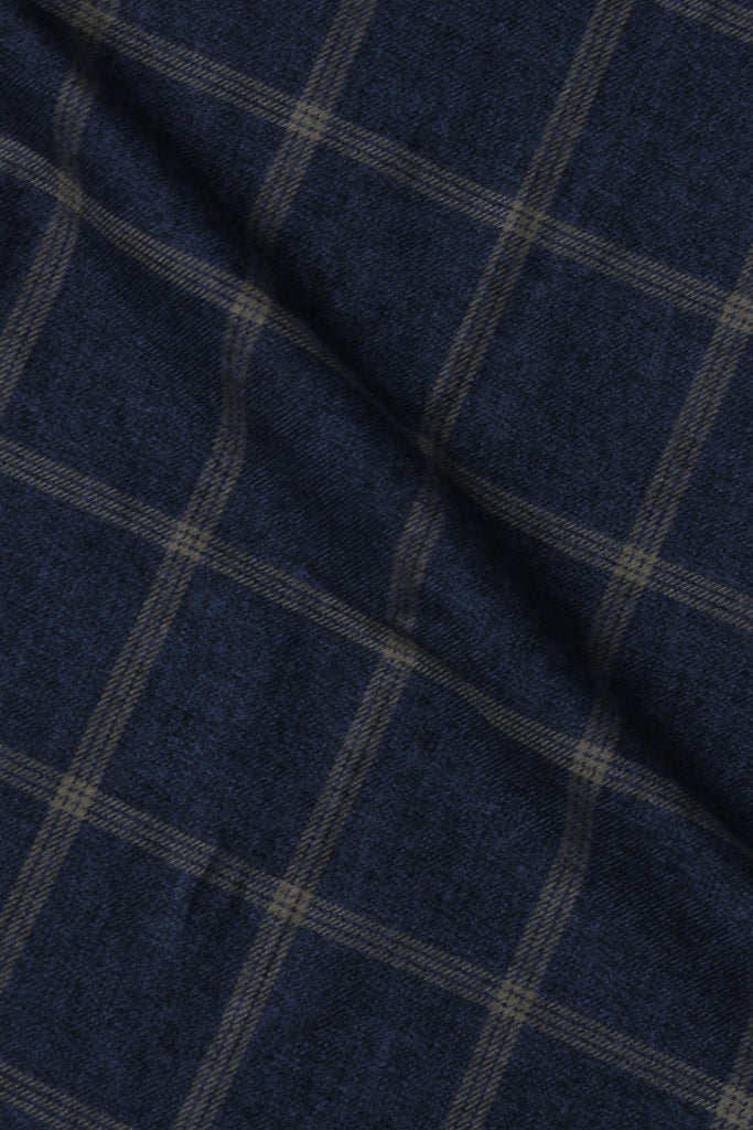 Mustard Blue Plaid Winter Flannel