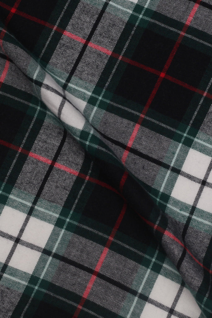 Bottle Green Madras Flannel Shirt