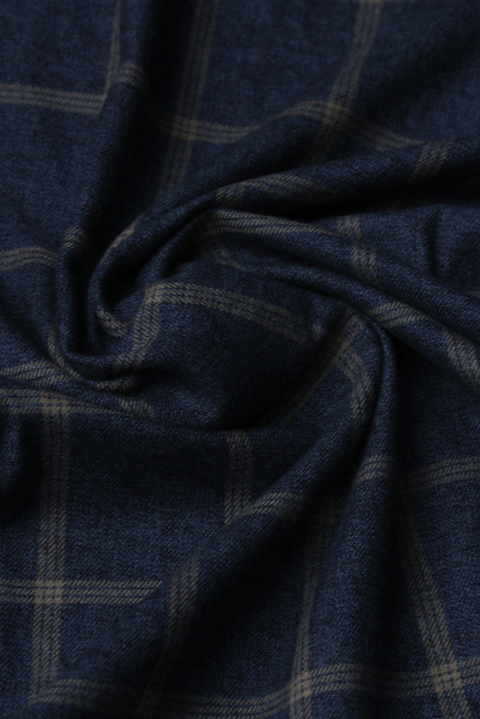 Mustard Blue Plaid Winter Flannel